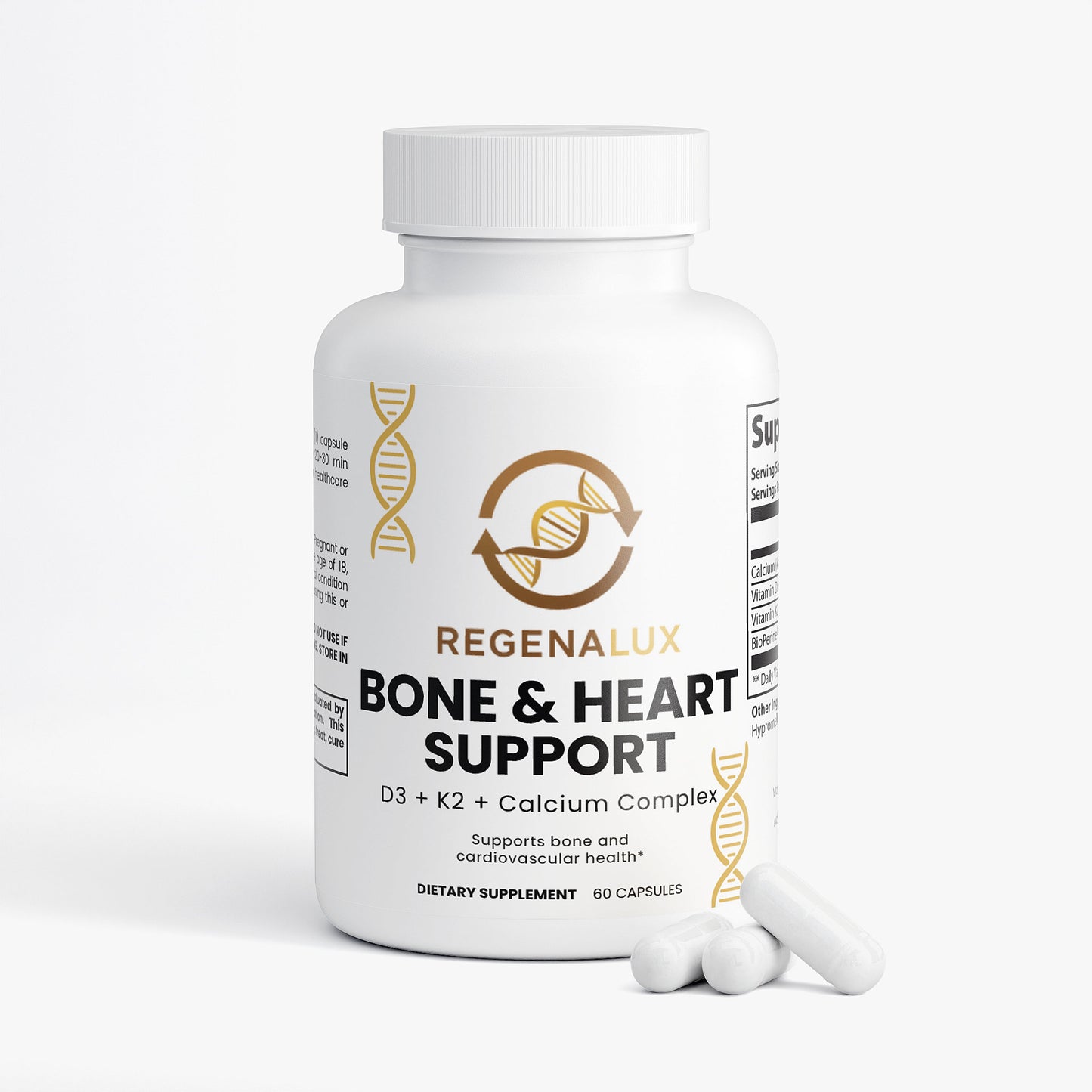 Bone & Heart Support – D3 + K2 + Calcium Complex