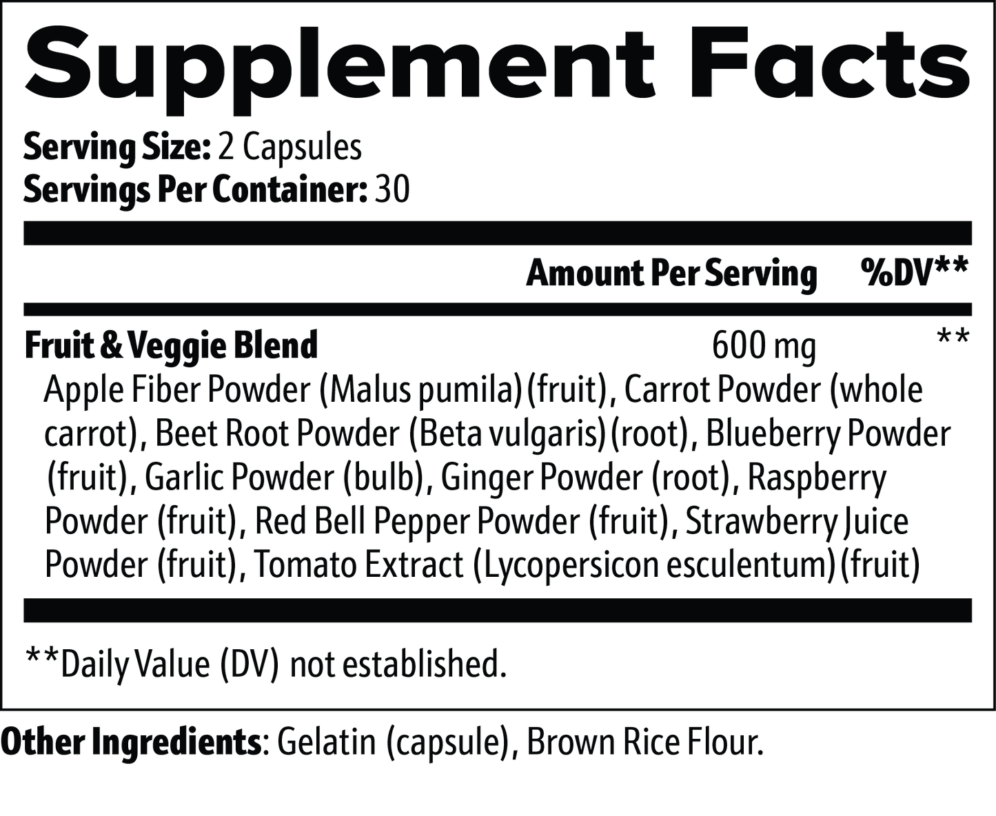 PhytoNutrient Complex™ – Fruits & Veggies Blend